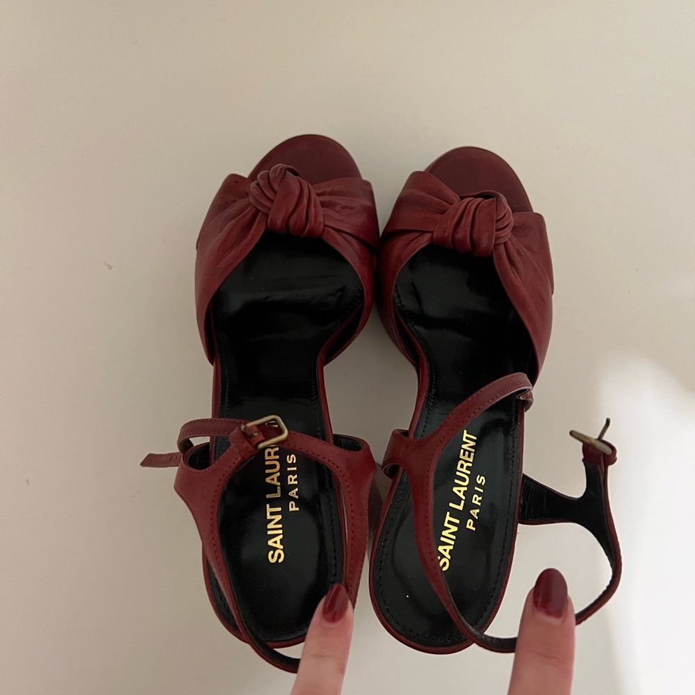 Saint Laurent Red Bianca Heels